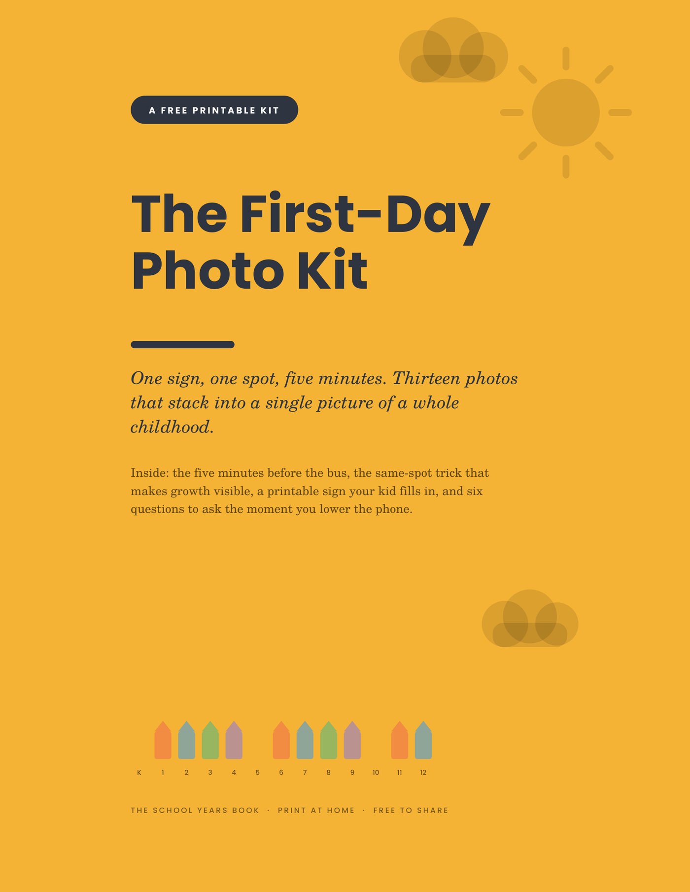 First Day of School Photo Kit