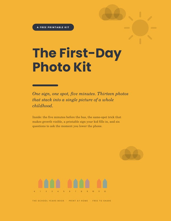 First Day of School Photo Kit