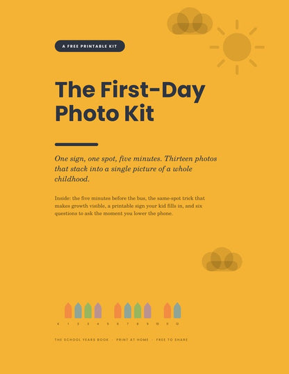 First Day of School Photo Kit